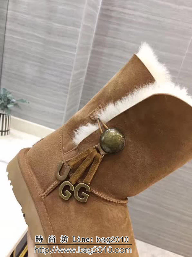 UGG 海外代購限量版 皮毛一體澳洲羊毛 時尚保暖 雪地靴 QZS2228